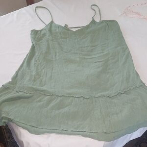 Hollister Light Green Size Xl Tier Dress .Great Condition
